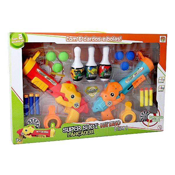 Lançador Super Shot Kit Dino 2 em 1
