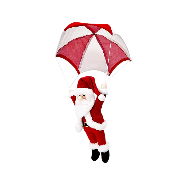 Enfeite Papai Noel Paraquedista 65cm