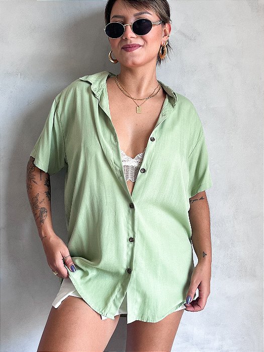 CAMISA OVERSIZED JACQUE VERDE MENTA