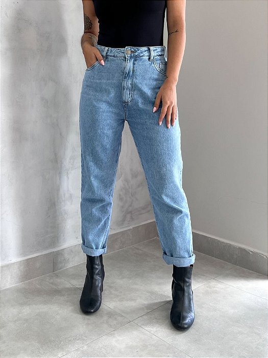 Calça mom jeans básica Bia  Roupas da Bê - Roupas da Bê