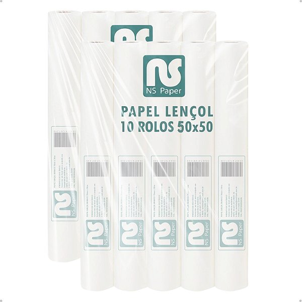 Papel Lençol Descartável para Maca 50x50 NS PAPER 10 rolos