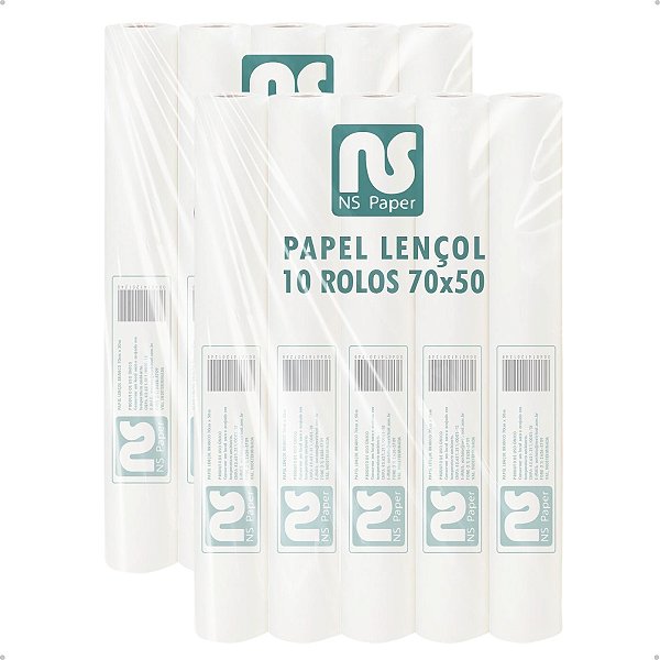 Papel Lençol Descartável para Maca 70x50 NS PAPER 10 rolos
