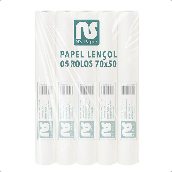 Papel Lençol Descartável para Maca 70x50 NS PAPER 5 rolos