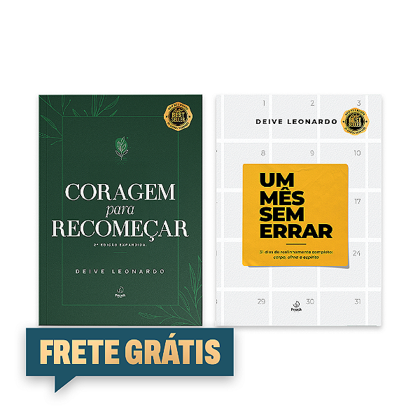 COMBO - "Um mês sem errar" + "Coragem para recomeçar"