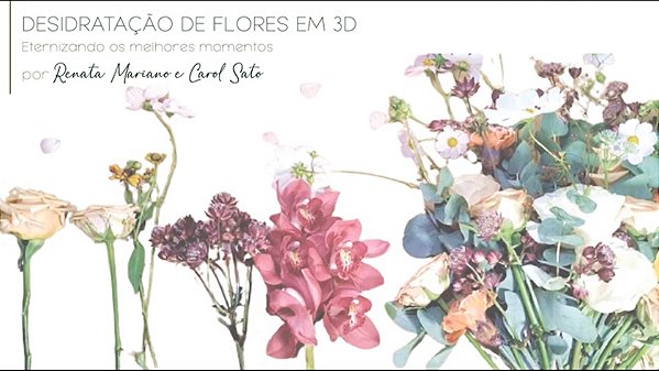 Curso Desidratação 3D de Buquês - Flores e Folhas - Renata e Carol HOTMART