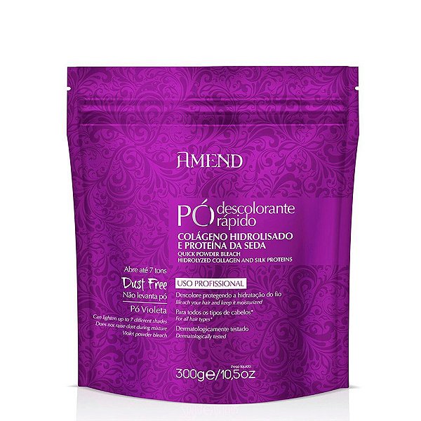 Pó Descolorante Amend Colágeno E Proteína Da Seda Sache 300G