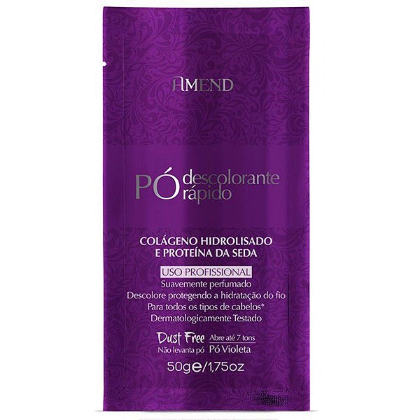 Pó Descolorante Amend Colágeno Hidrolisado E Proteína Da Seda Sache 50G