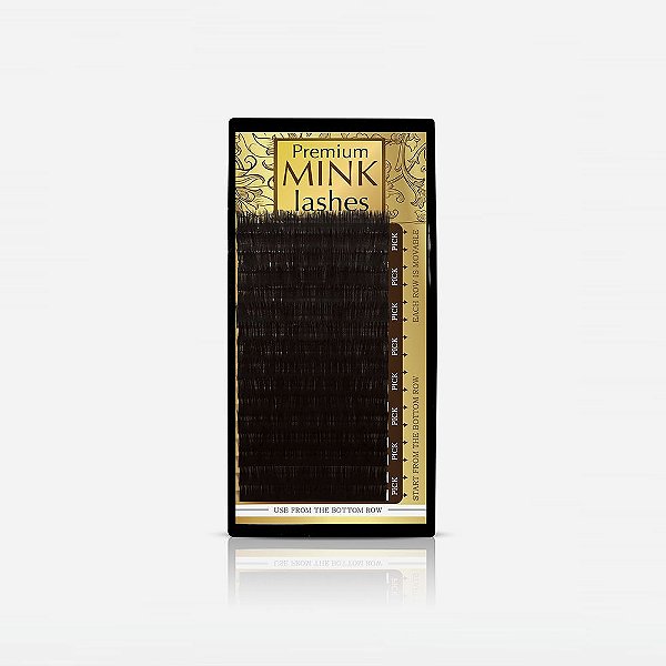 Cílios Premium Mink Fio A Fio - 16 Linhas