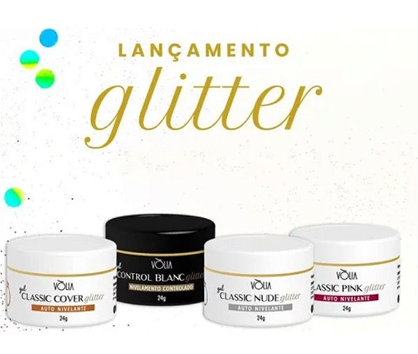 Gel Control Blanc Glitter Volia