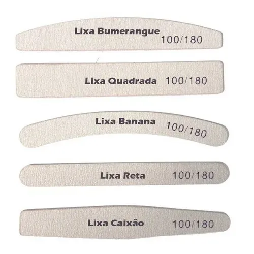 Kit Com 4 Lixa 100/180 Dupla Face - MARCAS DIVERSAS