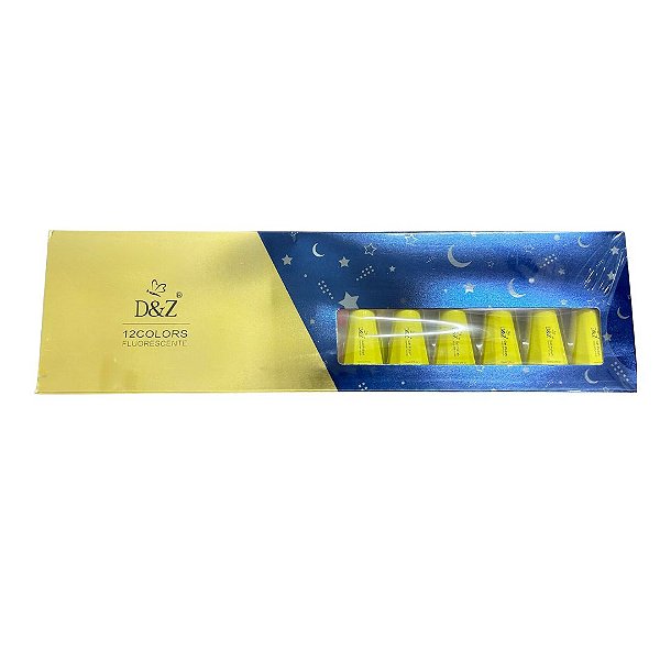 Coleção Fluorescente Esmalte em Gel 12 cores 10ml