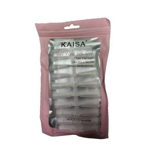Tips Em Gel Kaisa Bailarina Transparente 240 Peças DN385-2A