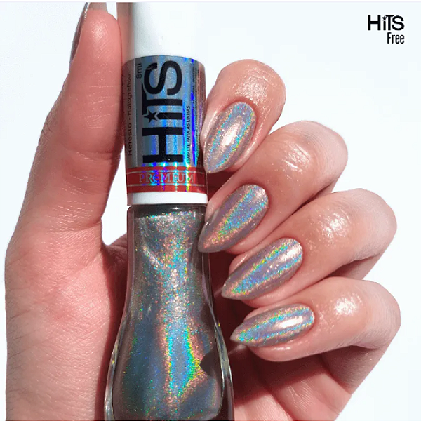 Esmaltes Hits Free Glitter - 8ML - Hefesto Holográfico