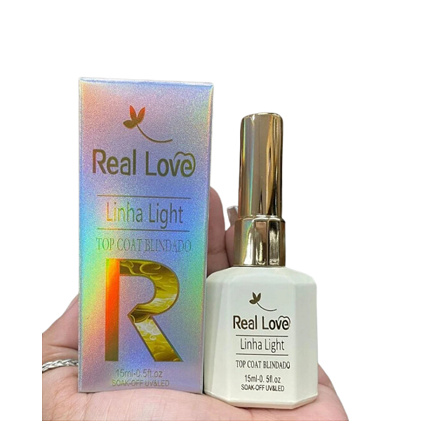 Top Coat Blindado Linha Light Real Love 15ml