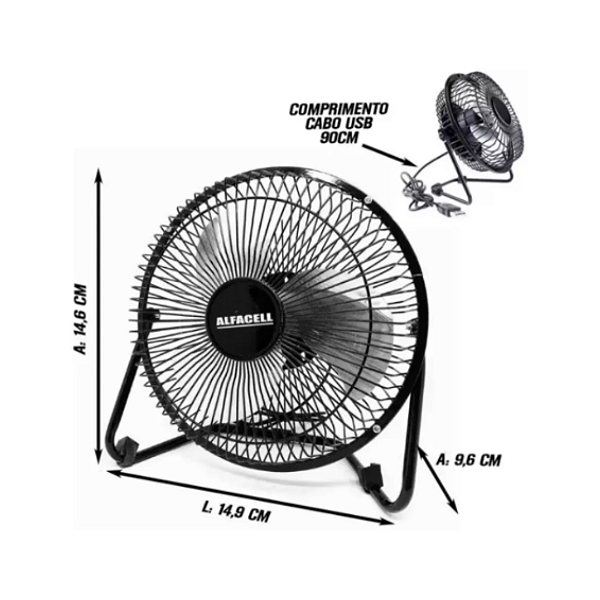 Ventilador De Mesa USB Alfacell 4"