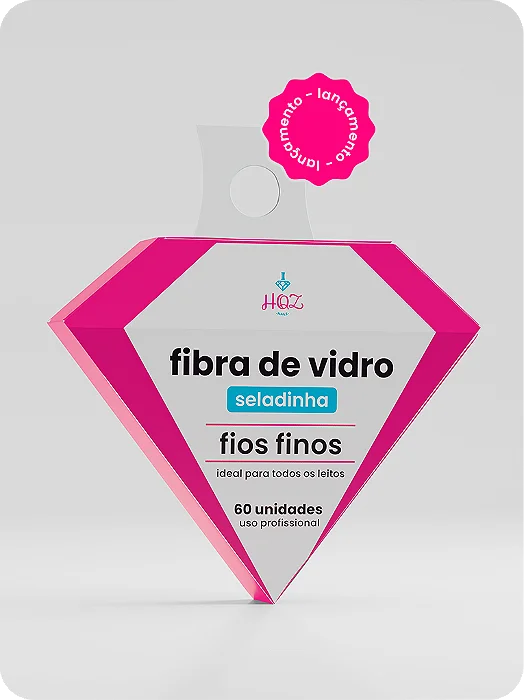 Fibra de Vidro Seladinha HQZ Nails com fios finos com 60 unidades Profissional