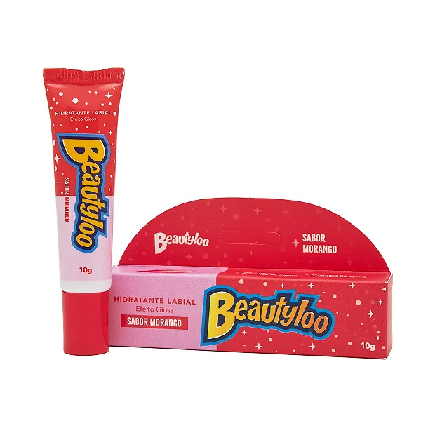 Hidratante Labial Beautyloo Sabor Morango Face Beautiful 10g