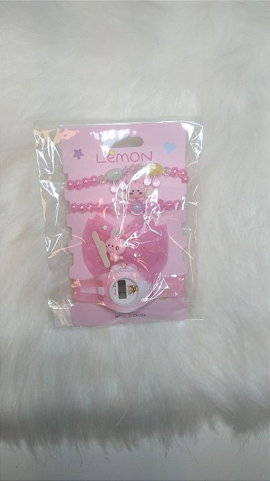 Kit Reloógio Presilha Pulseira