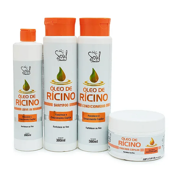 Kit Capilar Óleo de Rícino 04 itens Soul Cosméticos