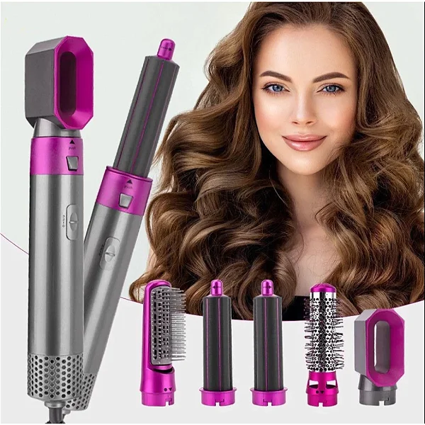 Secador de Cabelo 5 em 1 Profissional Escova Alisadora Modeladora 110V