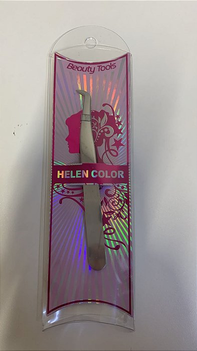 Pinça Alongamento De Cílios Ponta Martelo Curva Helen Color HGJ1174