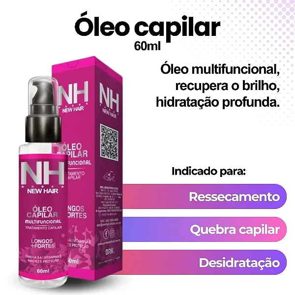 OLEO EXTRAORDINÁRIO TRATAMENTO SUBLIME NEW HAIR NH 100M