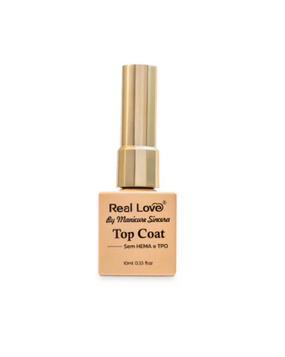 Top Coat Sem Hema e TPO Real Love By Manicure Sincera 10ml