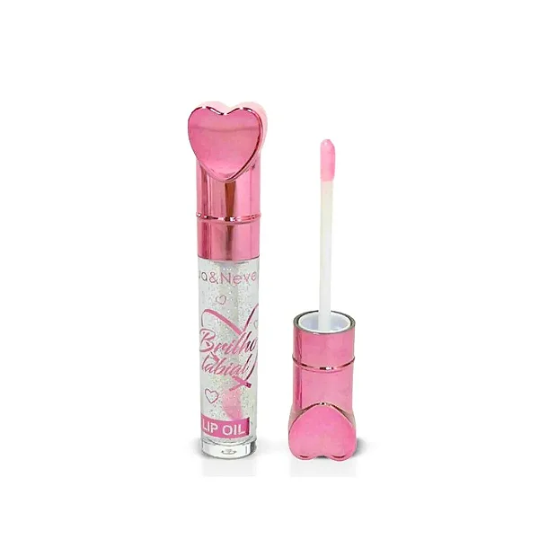 Brilho Labial Lip Oil Lua e Neve Com Glitter LN09057