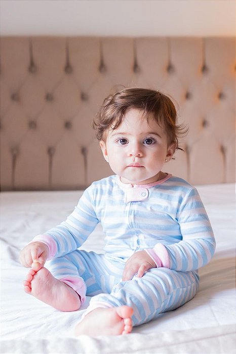PIJAMA LISTRAS - AZUL E BRANCO - AMATI baby