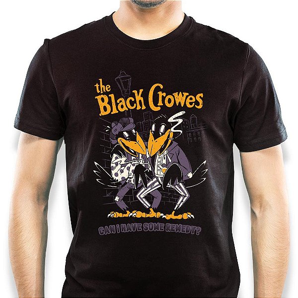 Camiseta rock Black Crowes Remedy com mangas curtas na cor preta
