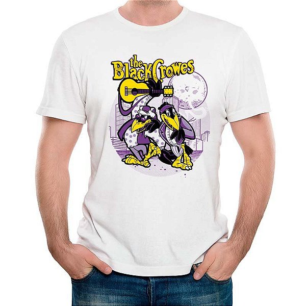 Camiseta Rock Black Crowes com mangas curtas na cor branca