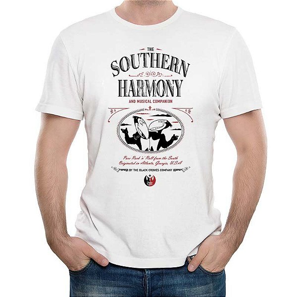 Camiseta rock Black Crowes tamanho adulto com mangas curtas na cor branca Premium