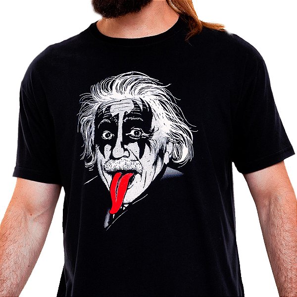Camiseta Cientista Rocker 2.0 tamanho adulto com mangas curtas na cor preta