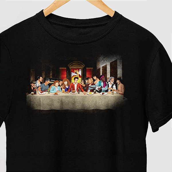 Camiseta Rock Ceia nada santa tamanho adulto com mangas curtas