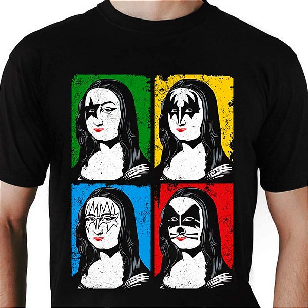 Camiseta rock Kiss Mona Kissa tamanho adulto com mangas curtas premium