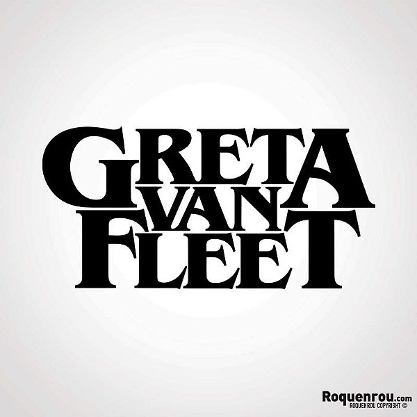 Camiseta premium Greta Van Fleet tamanho adulto com mangas curtas na cor branca