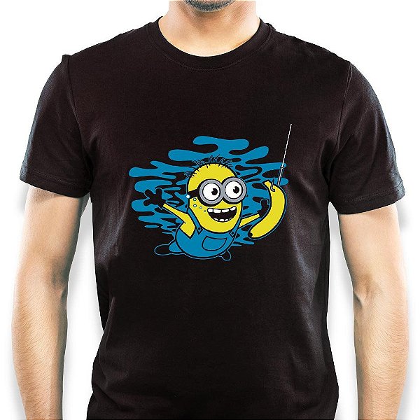 Camiseta rock Minions Nirvana Nevermind com mangas curtas na cor preta