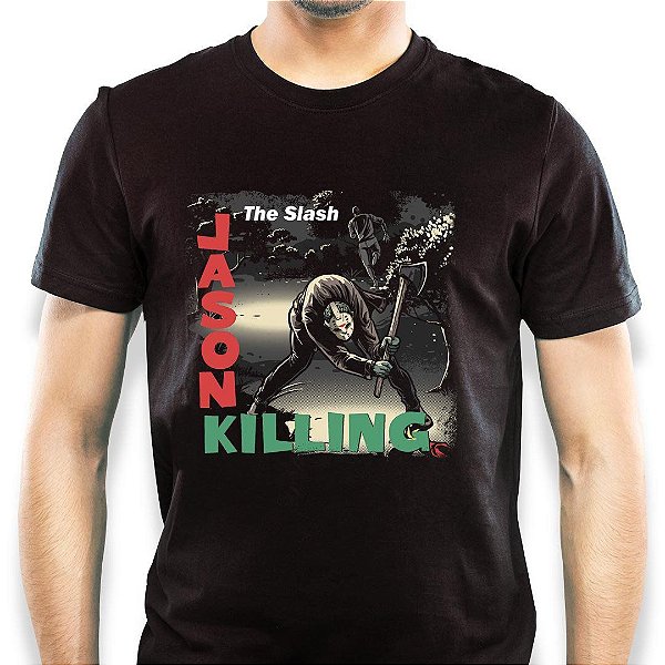 Camiseta rock The Clash Jason Killing com mangas curtas na cor preta