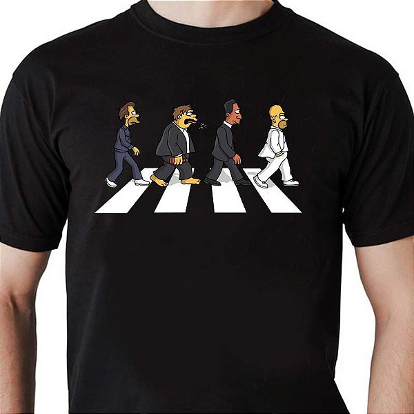 Camiseta Simpsons The Moes Abbey Road Premium