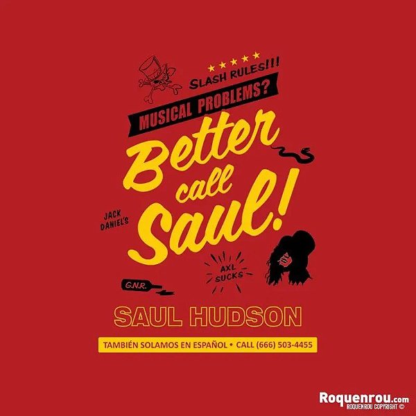 Camiseta Slash Better Call Saul Hudson Premium