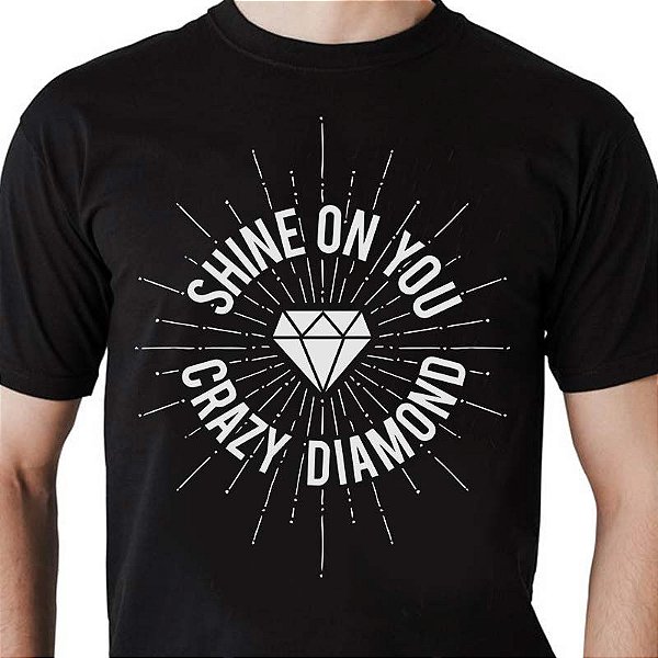 Camiseta rock Shine On You Crazy Diamond Preta