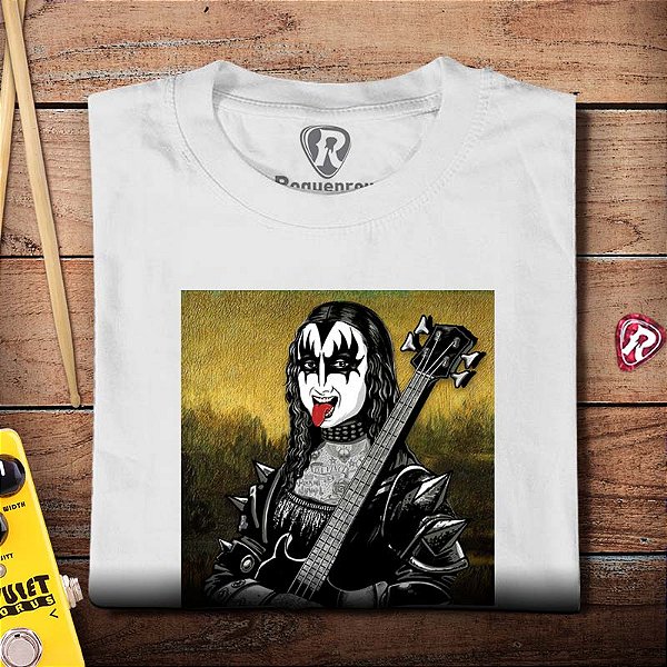 Camiseta Mona Lisa Simmons XG Branca Masculina Premium