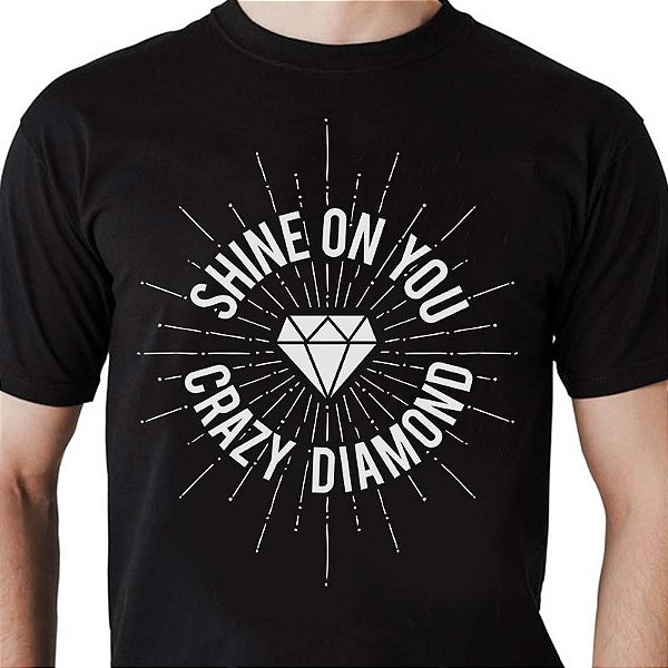 Oferta Relâmpago - Camiseta P Masculina premium Preta Shine on You Crazy Diamond