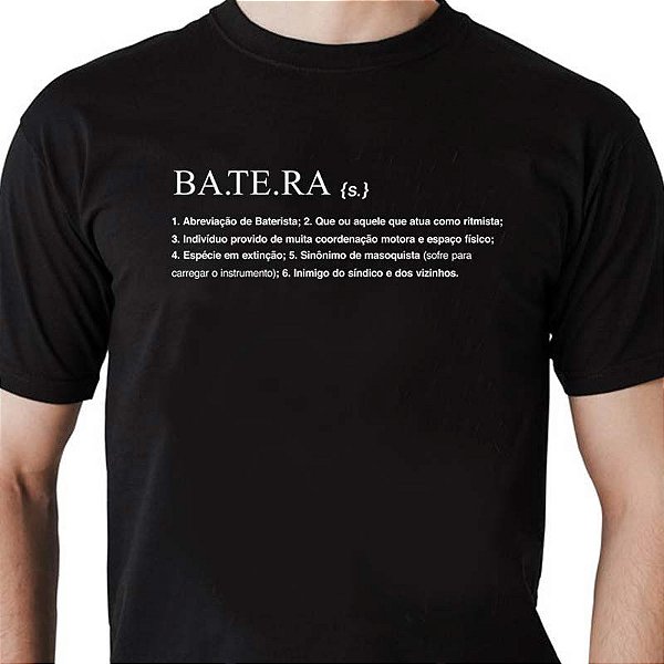 Camiseta rock Batera Significado Dicionário