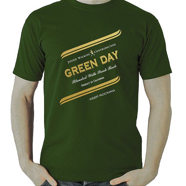 Camiseta Live Present - Verde Musgo Plus Size