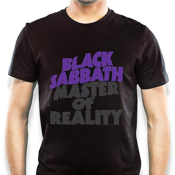 Camiseta Black Sabbath Master of Reality tamanho adulto na cor preta Classics