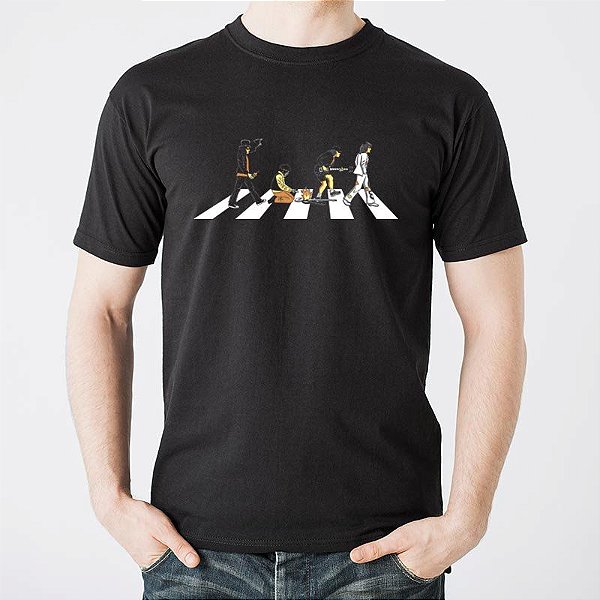 Camiseta rock Beatles Abbey Road Guitars