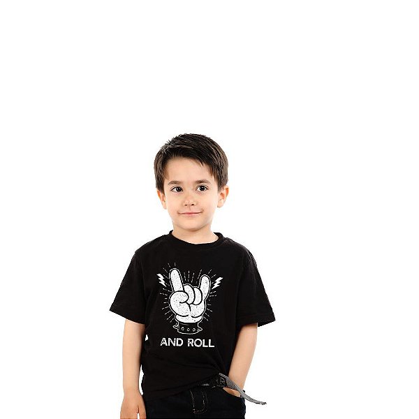 Camiseta rock And Roll Unissex Infantil