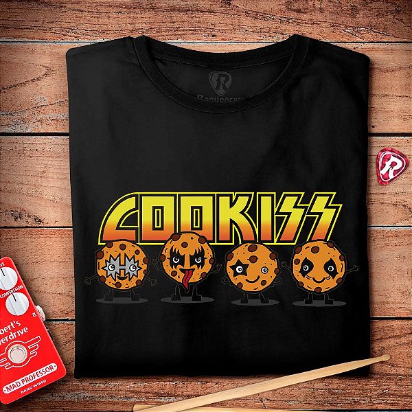 Camiseta Kiss Cookiss Unissex Infantil Preta