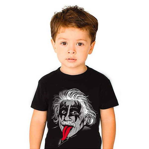 Camiseta rock Einstein Kiss Unissex Kids